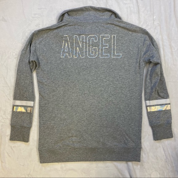 Victoria's Secret Sweaters - Victoria’s Secret Angels Gray Quarter Zip Pullover Sweatshirt